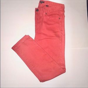 J. crew Toothpick sz 28 red ankle jeans